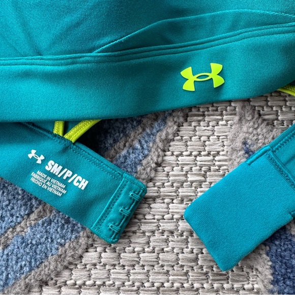 Under Armour Women's UA Infinity High‎ Crossover Sports Bra Size Small Teal Lime - Picture 6 of 7